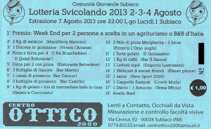 Svicolando 2013 - Lotteria